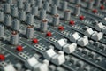 Sound mixing console Royalty Free Stock Photo