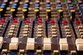 Sound mixing console Royalty Free Stock Photo