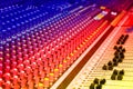 Sound mixing console Royalty Free Stock Photo
