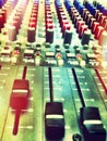 A sound mixing desk Royalty Free Stock Photo
