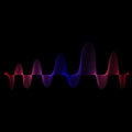 Sound and music color wave. Digital equalizer volume. Abstract radio background. Audio speaking wave. Colorful motion of Royalty Free Stock Photo