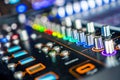 Sound and music industry. Sound effects soundboard. Royalty Free Stock Photo