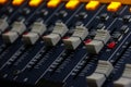 Sound music mixer control panel Royalty Free Stock Photo