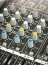 Sound music mixer control panel Royalty Free Stock Photo