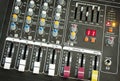 Sound music mixer control panel Royalty Free Stock Photo