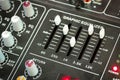 Sound music mixer control panel Royalty Free Stock Photo