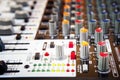 Sound music mixer control panel. Royalty Free Stock Photo