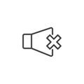 Sound Mute line icon.
