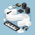 Sound Production Business Isometric Illustration