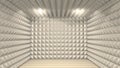 Sound proof room, anechoic chamber.