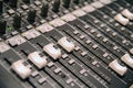 Sound-recording control desk Royalty Free Stock Photo