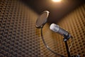 Sound recording room with noise insulation Royalty Free Stock Photo