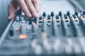 Sound recording studio audio mixer tune effects Royalty Free Stock Photo