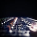 Sound recording studio mixer desk Royalty Free Stock Photo