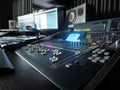 Sound Recording Studio With Music Recording Equipment Royalty Free Stock Photo