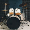 Sound recording studio professional drum set