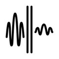 Sound and silence icon vector outline illustration