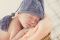 Sound sleep of the happy newborn child Royalty Free Stock Photo