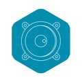 Sound speaker dynamic icon, outline style