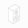 Sound speaker icon, isometric 3d style Royalty Free Stock Photo