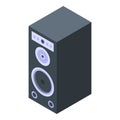 Sound speaker icon, isometric style Royalty Free Stock Photo