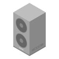 Sound speaker icon, isometric style Royalty Free Stock Photo