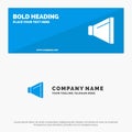 Sound, Speaker, Volume SOlid Icon Website Banner and Business Logo Template