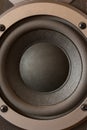 Sound speakers close-up. Audio stereo system macro Royalty Free Stock Photo