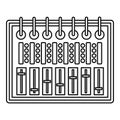 Sound studio record equipment icon, outline style