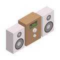 Sound system icon, isometric 3d style Royalty Free Stock Photo