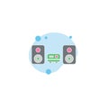 sound system icon. sound system speakers clipart on white background