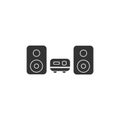 sound system isolated solid icon Royalty Free Stock Photo