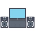 Sound System, Music System Vector Icon that can be easily modified or edit