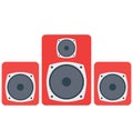 Sound System, Music System Vector Icon that can be easily modified or edit