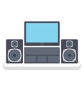 Sound System, Music System Vector Icon that can be easily modified or edit