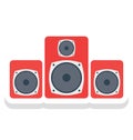 Sound System, Music System Vector Icon that can be easily modified or edit