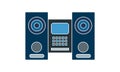 Sound system vector icon. Simple flat symbol. Perfect pictogram illustration on white background. Royalty Free Stock Photo