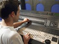 Sound Technician In Recording Studio Royalty Free Stock Photo