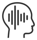 Flat Vector Sound Thinking Icon Royalty Free Stock Photo