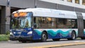 Sound Transit bus with destination Seattle on Bellevue street