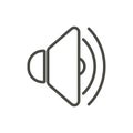 Sound up icon vector. Line voice symbol.