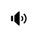 Sound Vector Icon, Speaker Pictogram, Loud Icon, Flat Audio Button