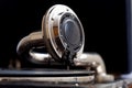 The sound of vintage. old gramophone close up Royalty Free Stock Photo