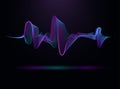 Sound and voice beautiful wave abstract background. Audio wave form vector illustration. Wave of musical soundtrack for record