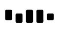 Sound volume bars icon, audio level indicator graphic, vector design Generative AI Royalty Free Stock Photo