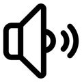 Sound, volume Bold Vector Icon which can be easily edited or modified