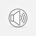 Sound Volume outline vector concept round icon Royalty Free Stock Photo