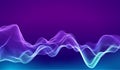 Sound wave abstract vector background. Color smokeflow. Minimal liquid shape. Fluid wave background