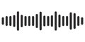 Sound Wave. Audio equalizer technology, pulse music. Audio player. Vector illustration
