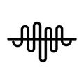 Sound wave audio line style icon